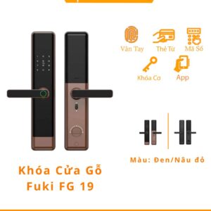 Khóa điện tử Fuki FG19 (Vân tay – Thẻ từ – Mã Số – Wifi)